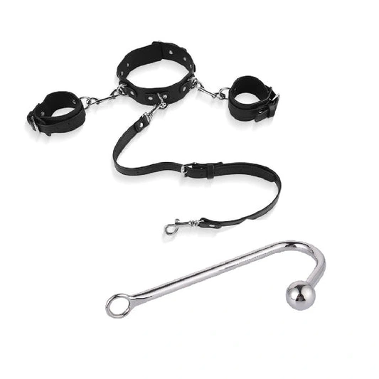 Anal Hooks Beaded Anal Elegant and Hook with Collar 5334 Cuffs 0723